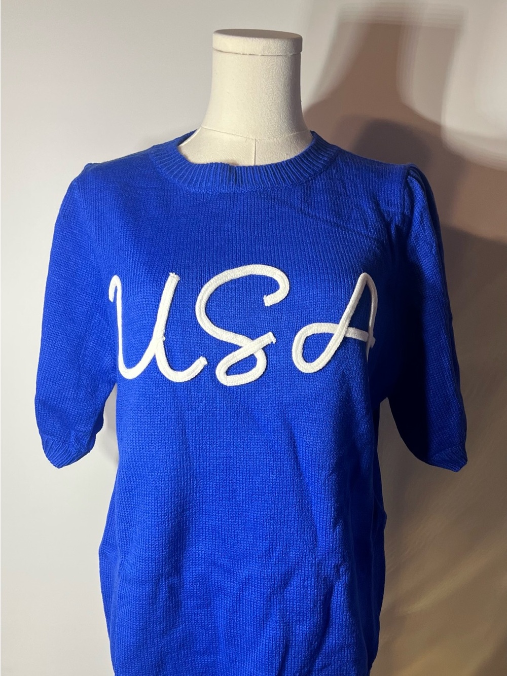 BRAND NEW BLUE USA KNIT SWEATER PATRIOTIC TOP - Picture 8 of 16